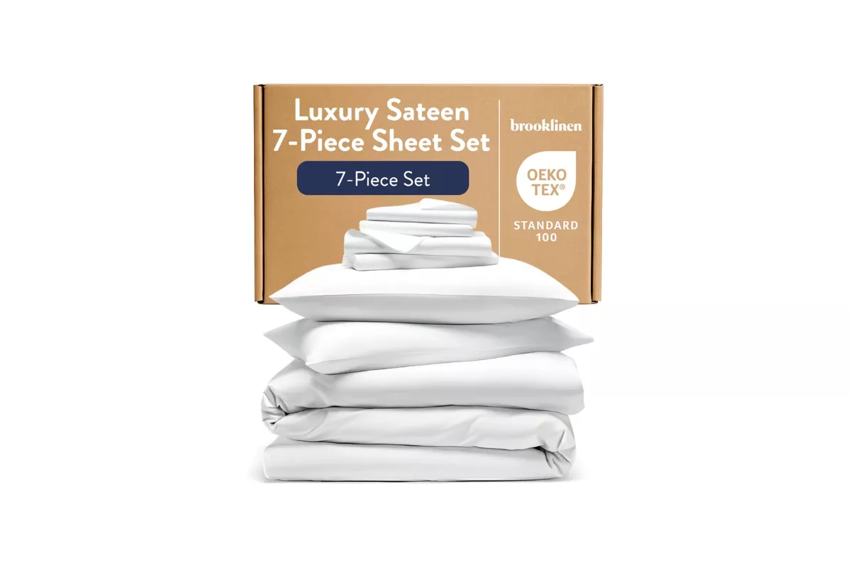 cotton sateen sheet set