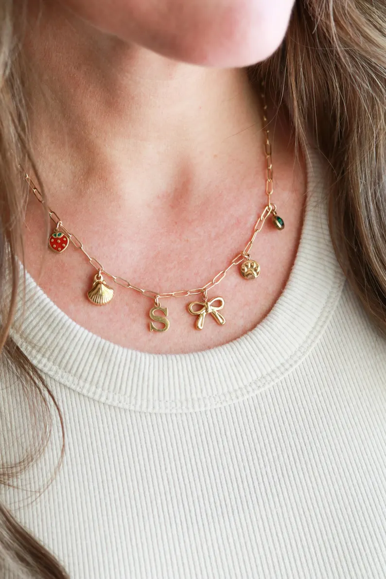 build your own custom charm necklace