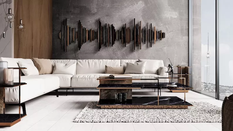 custom soundwave art luxury gift for groom