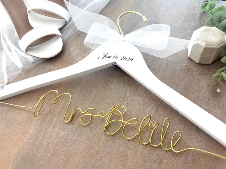 wedding dress hanger for the bride