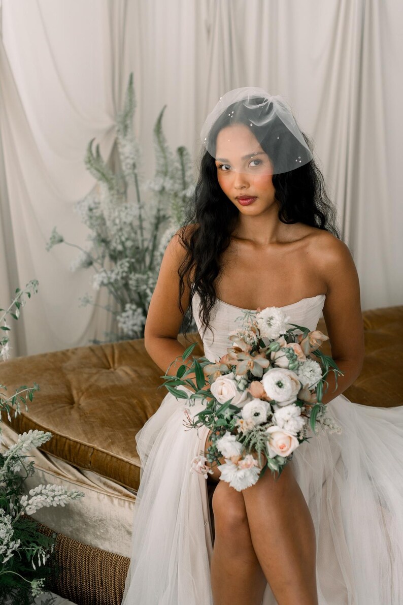 custom wedding veil with personalized bridal details