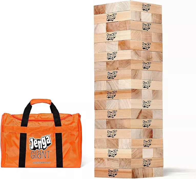 wedding cocktail hour game - giant jenga