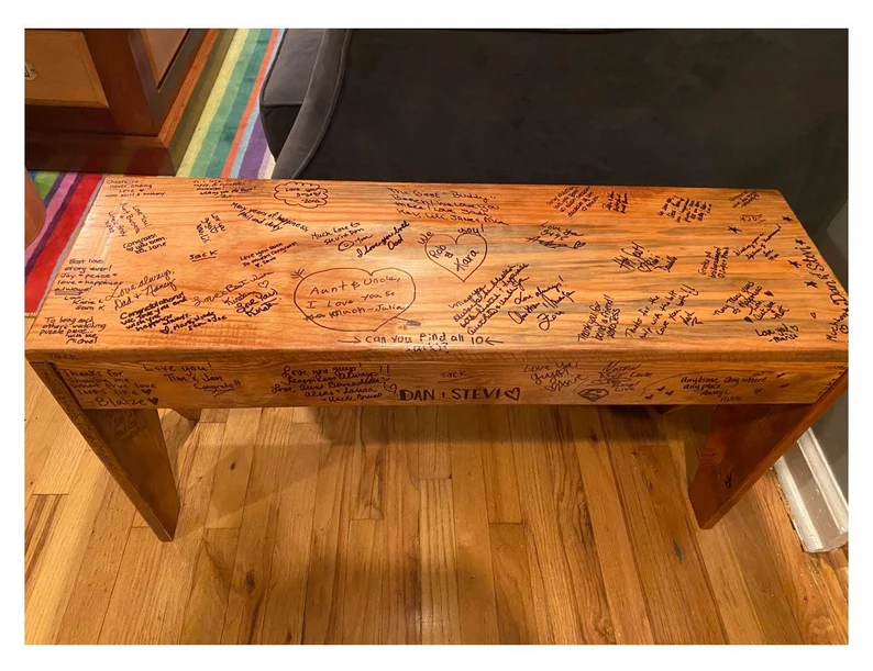 guest book bench