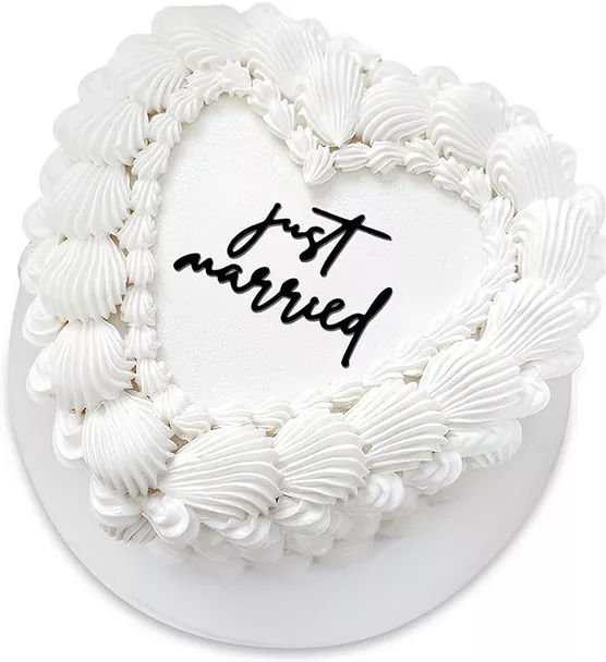 just married cake topper