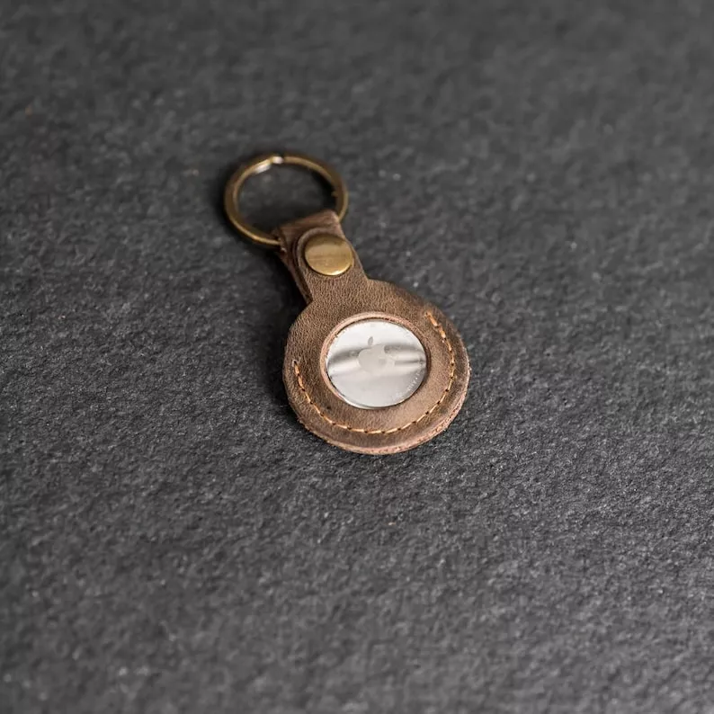 leather air tag holder
