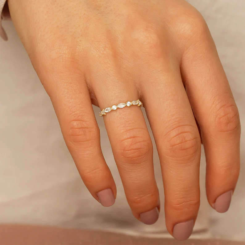 marquise wedding band