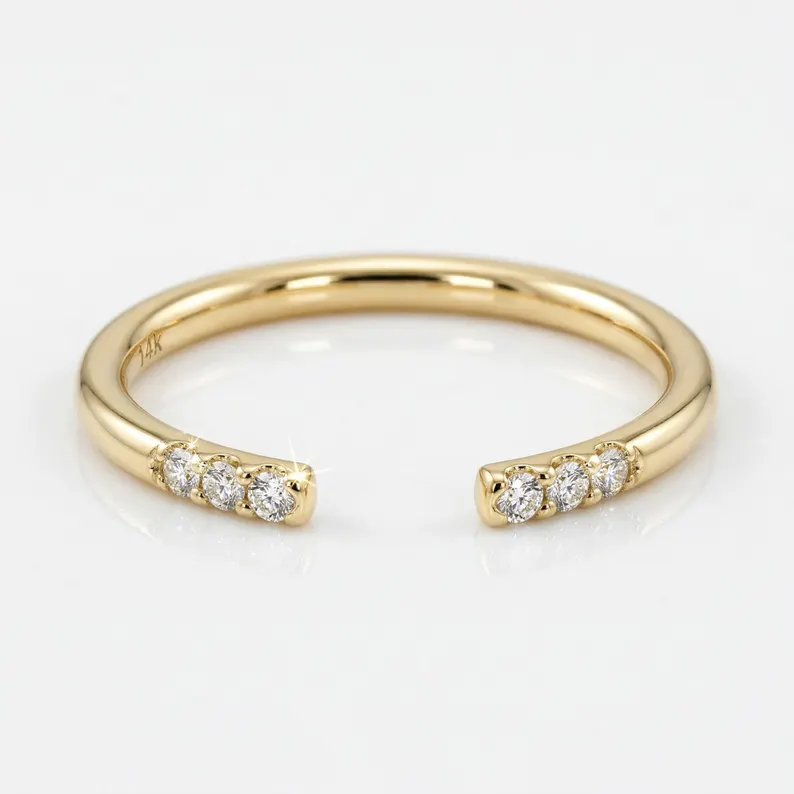 open cuff womens wedding band