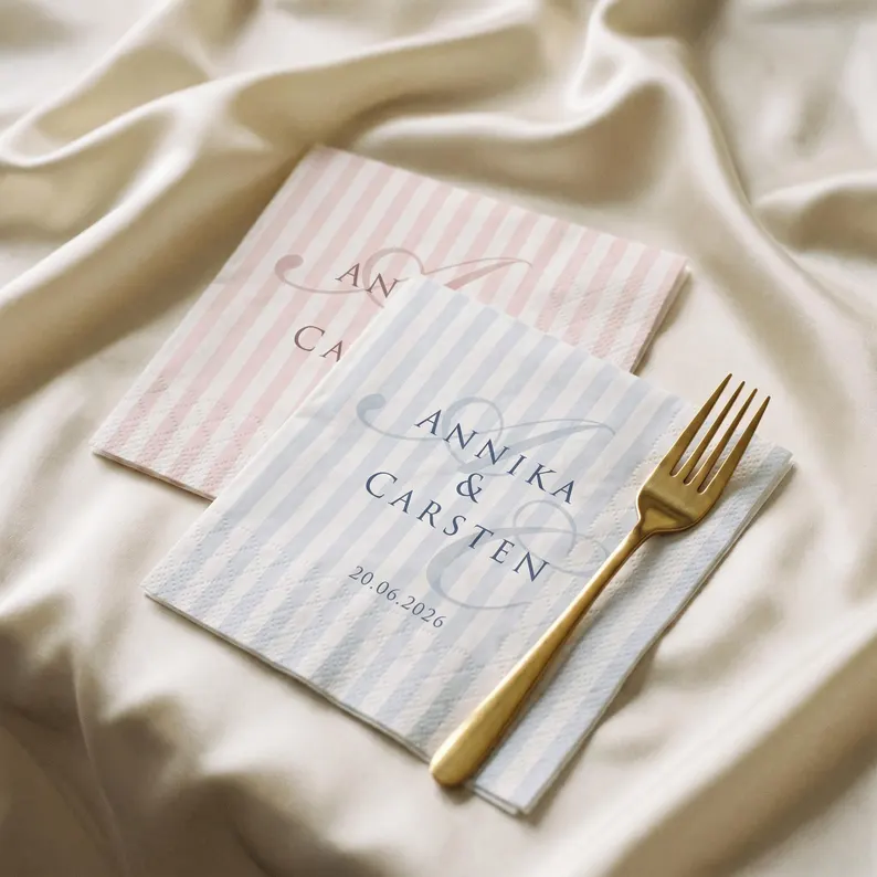 personalized wedding napkins with names