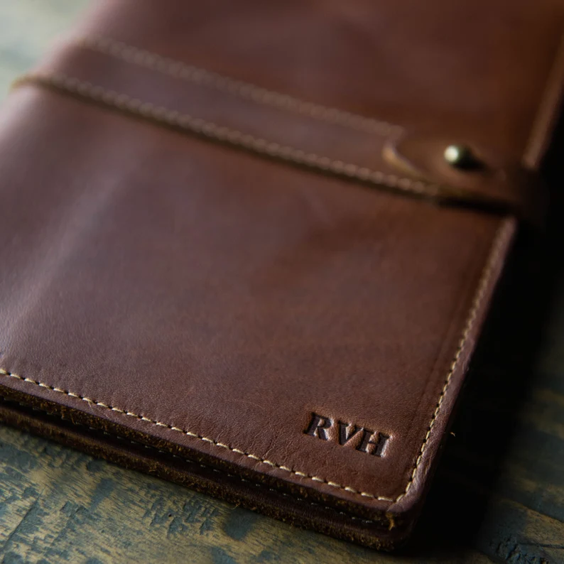 luxury groom leather journal gift