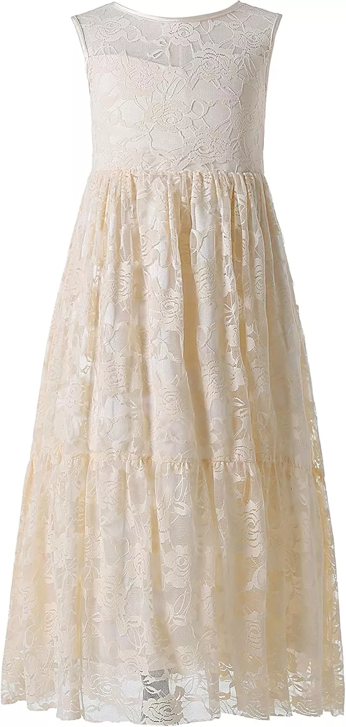 rustic flower girl dress country