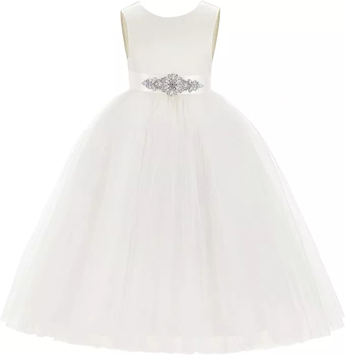 rhinestone sparkle flower girl dress amazon