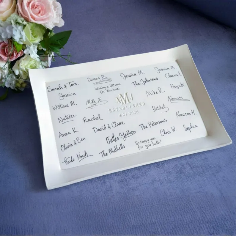 serving tray guest book