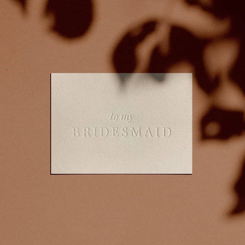 bridesmaid card to pair with under $25 gift