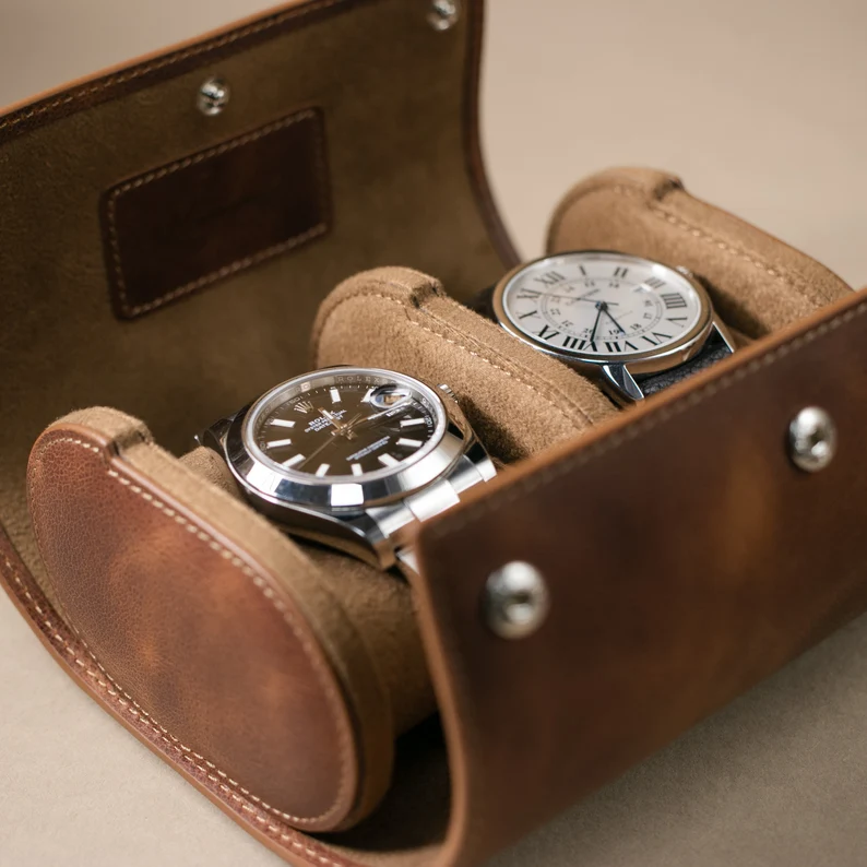 luxurious travel watch case gift for groom