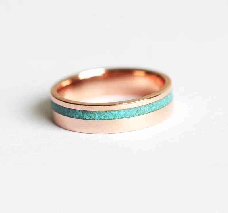 mens turquoise wedding band