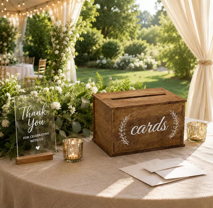 wood wedding card box amazon