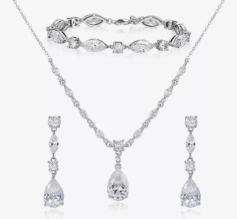 wedding jewelry set on amazon