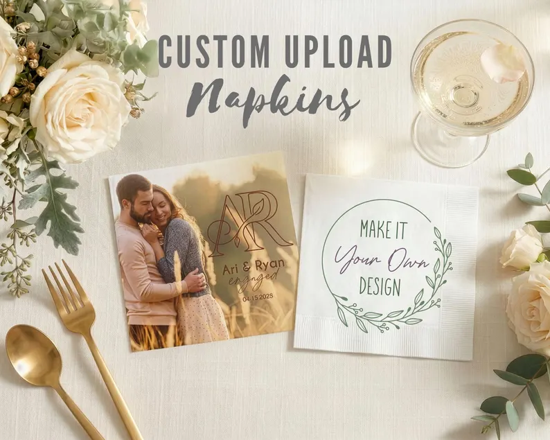 wedding napkins with photo