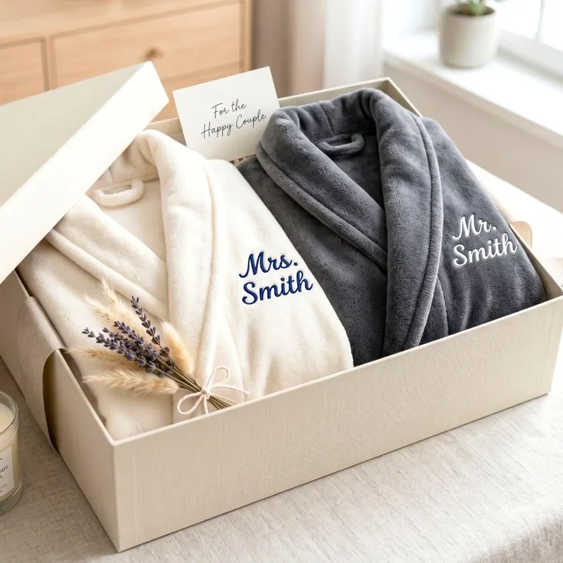 wedding robes gift for the couple to use daily at home