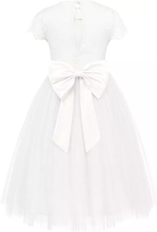 white flower girl dress amazon in tulle