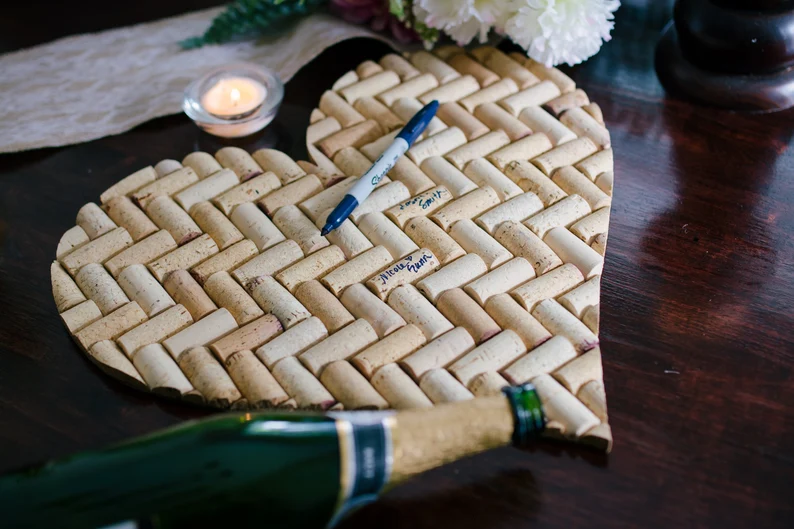 wine cork guest book alternative