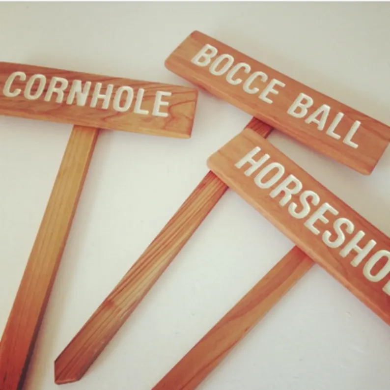 wedding yard game signs for lawn
