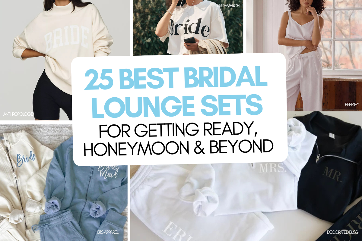 best bridal lounge sets for brides including personalized sweat sets and honeymoon loungewear