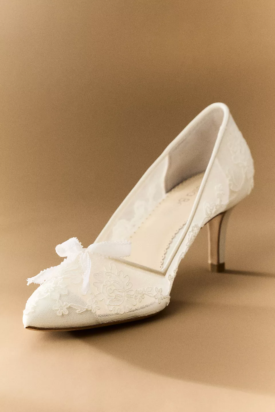lace wedding kitten heels