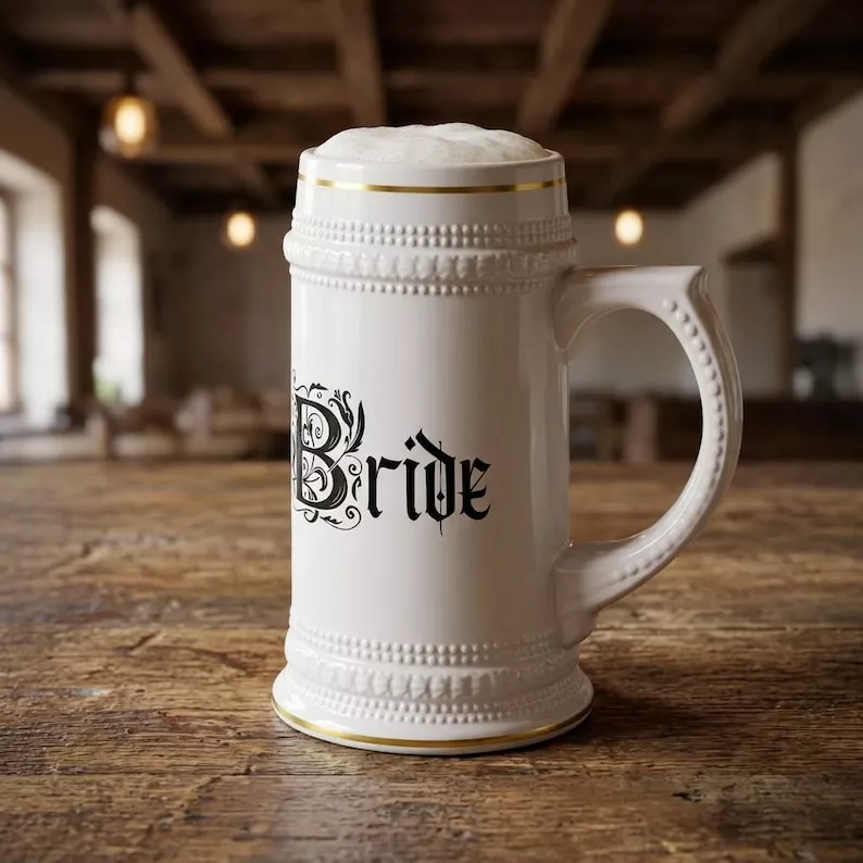 unique bride tankard cup for medieval wedding