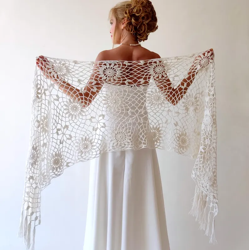 crochet bridal shawl