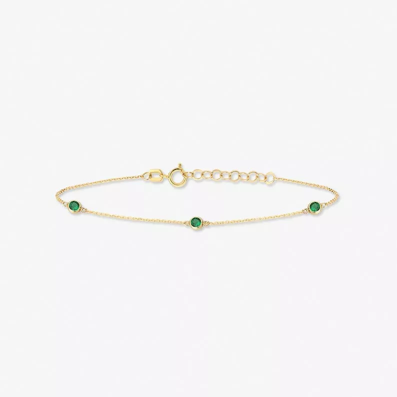 dainty birthstone bracelet for bridesmaid gift
