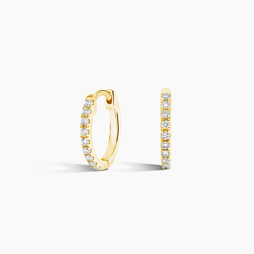 elegant gold diamond hoop earrings for high end jewelry bridesmaid gift