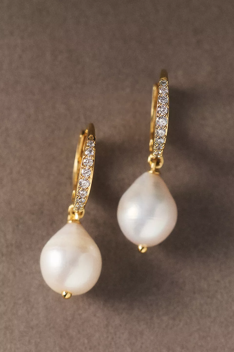 freshwater pearl drop hoop earrings for bridesmaid gift