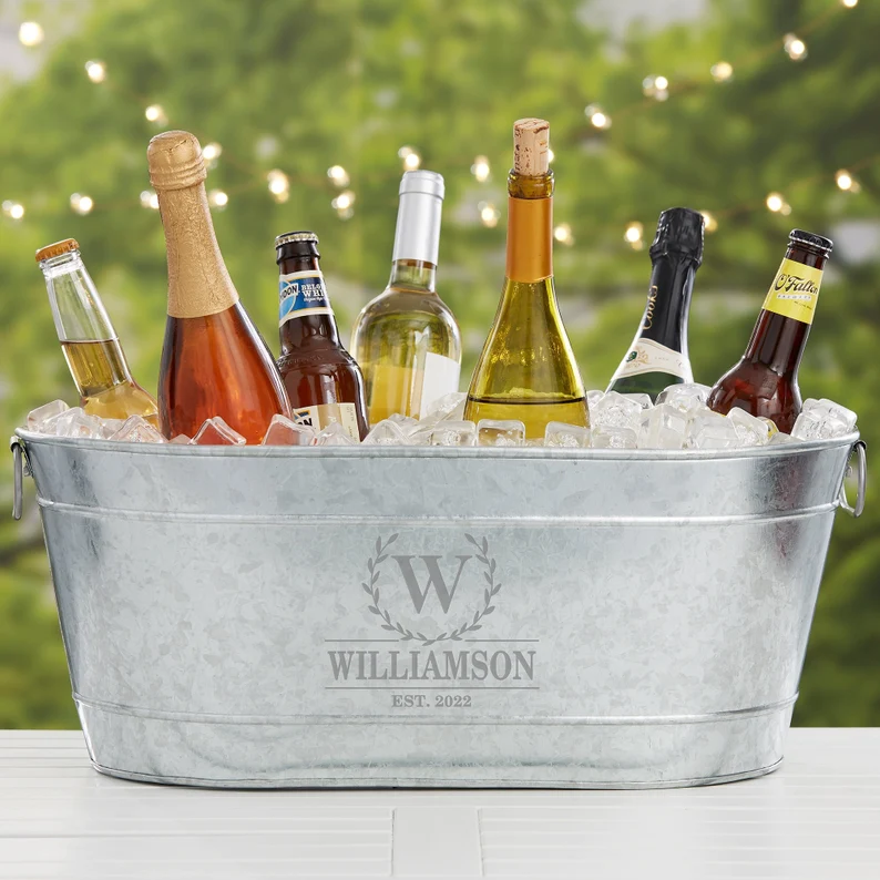 large galvanized beverage tub for wedding gift under $100
