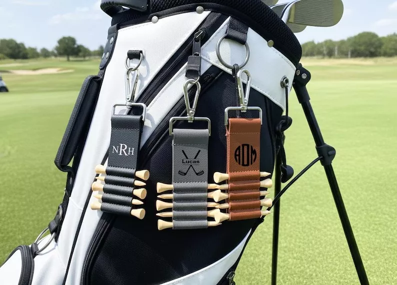 golf bag with tee holder for groomsmen gift