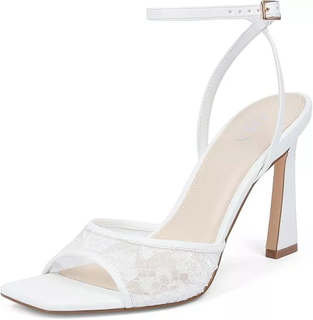 lace bridal heels under $100