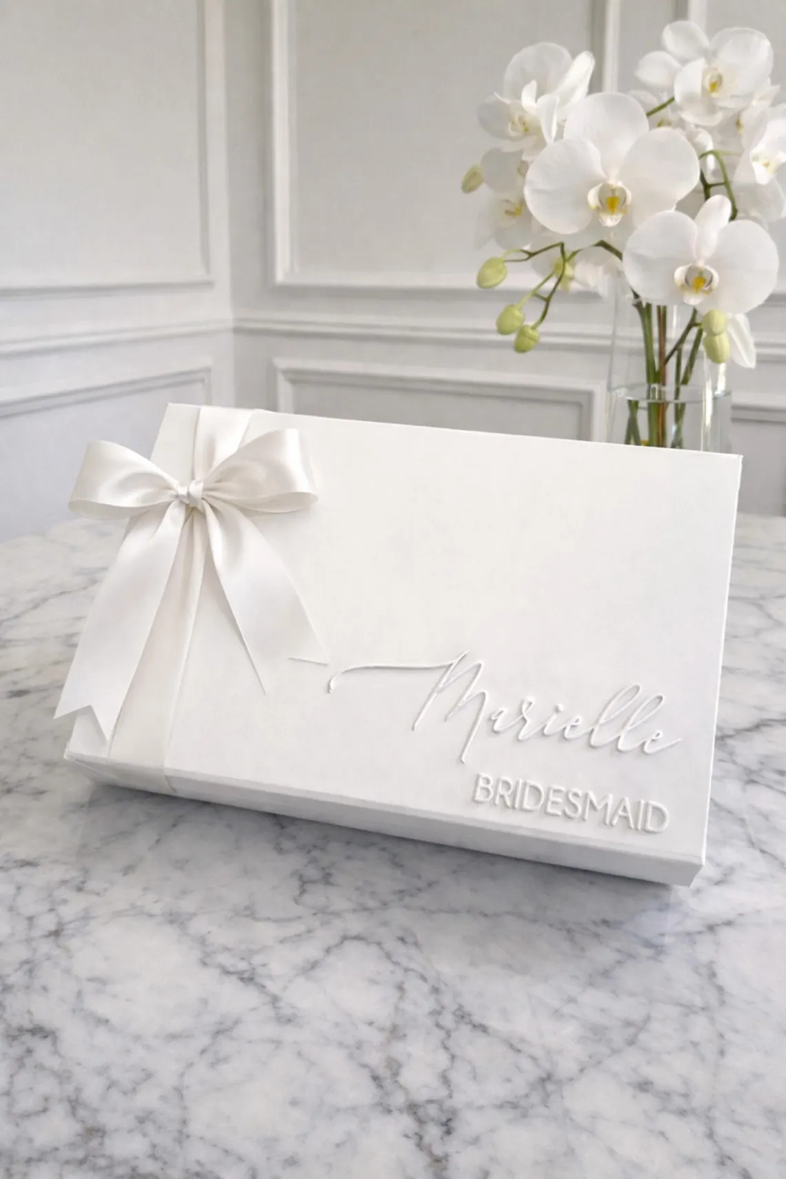 elegant personalized magnetic gift box for bridesmaid