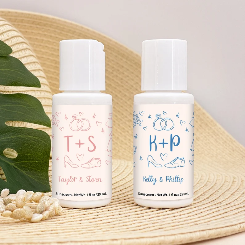mini sunscreen wedding favors in bulk