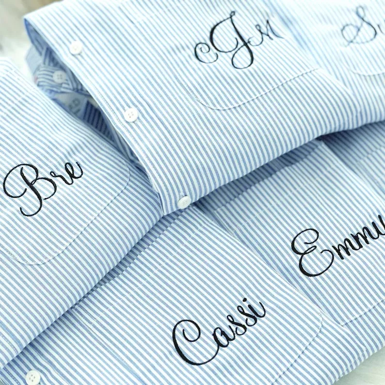 monogrammed oxford button-down shirt bridesmaid gift under $100