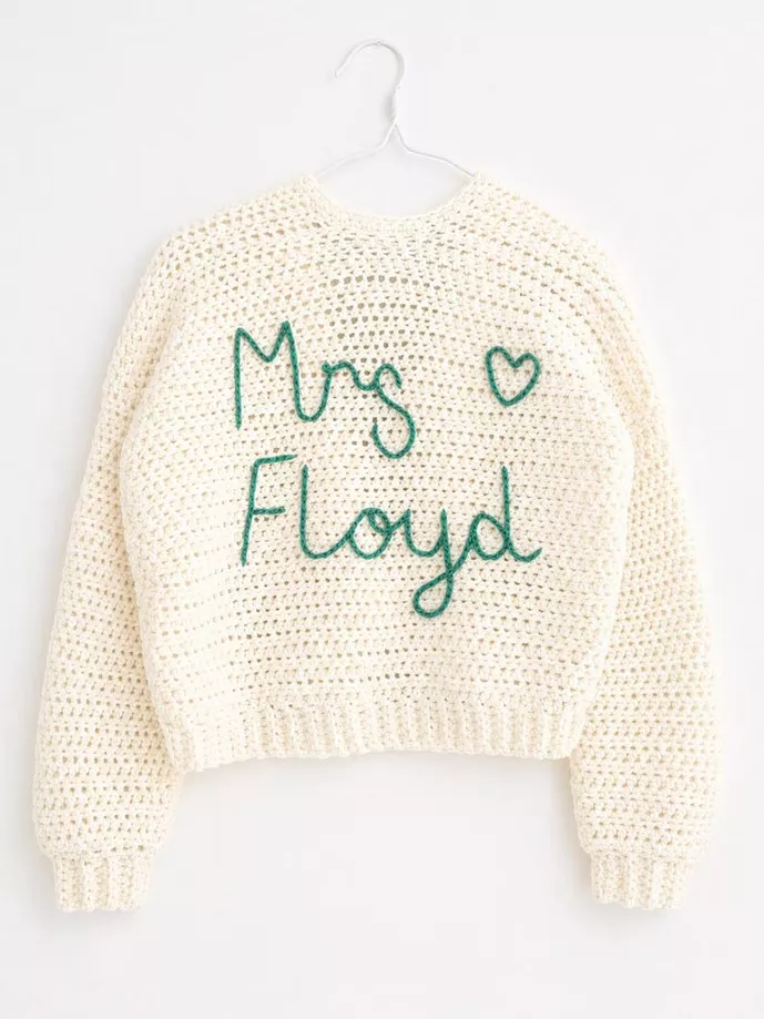 custom bridal cardigan for lounge