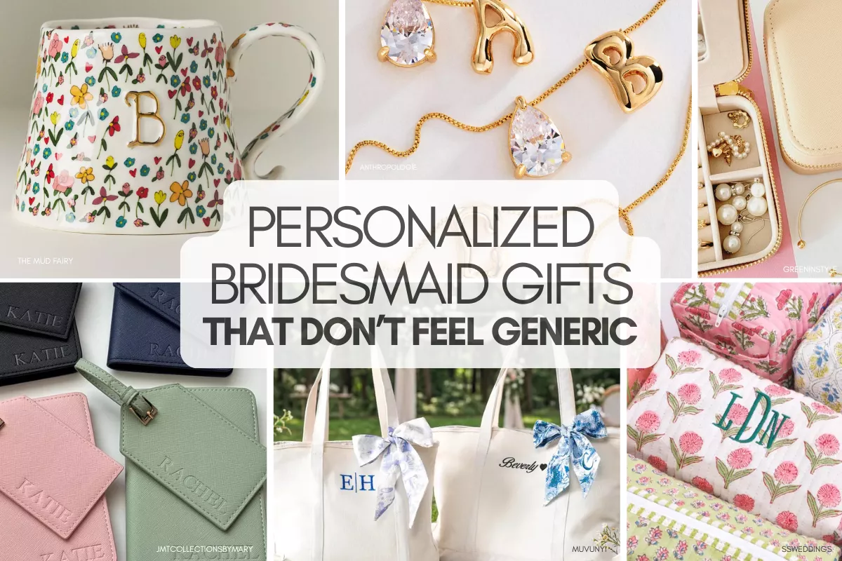 personalized bridesmaid gifts including custom jewelry travel accessories and meaningful keepsakes bridesmaids will actually use