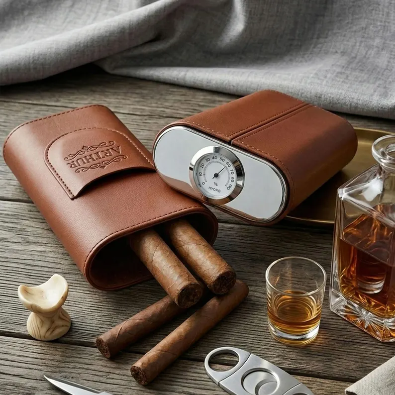 leather cigar case for groomsmen gift under $50