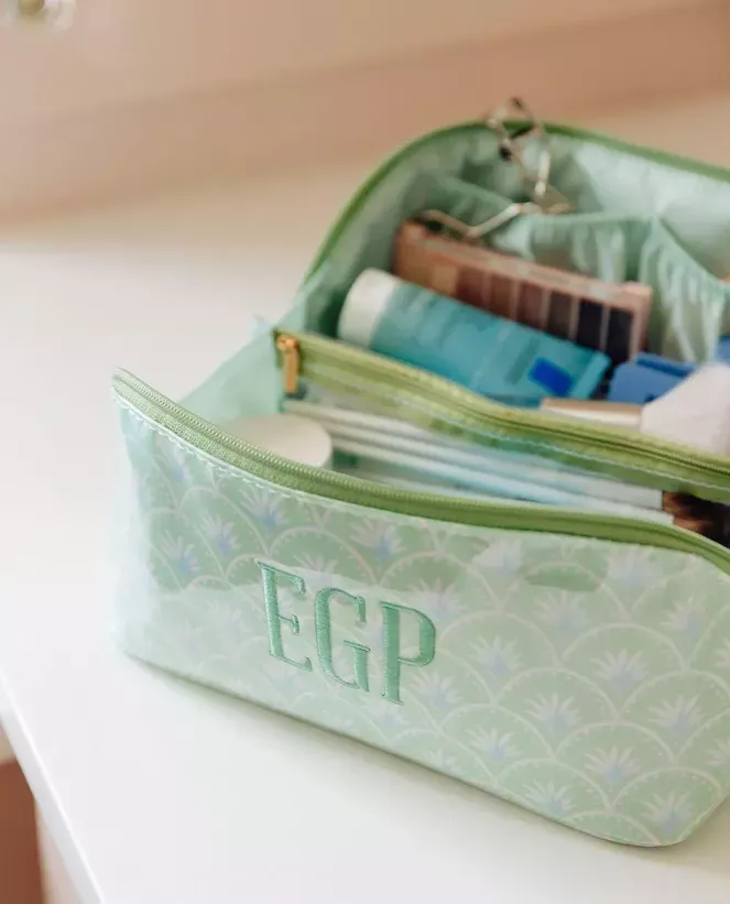 personalized bridesmaid cosmetic case travel makeup organizer bag