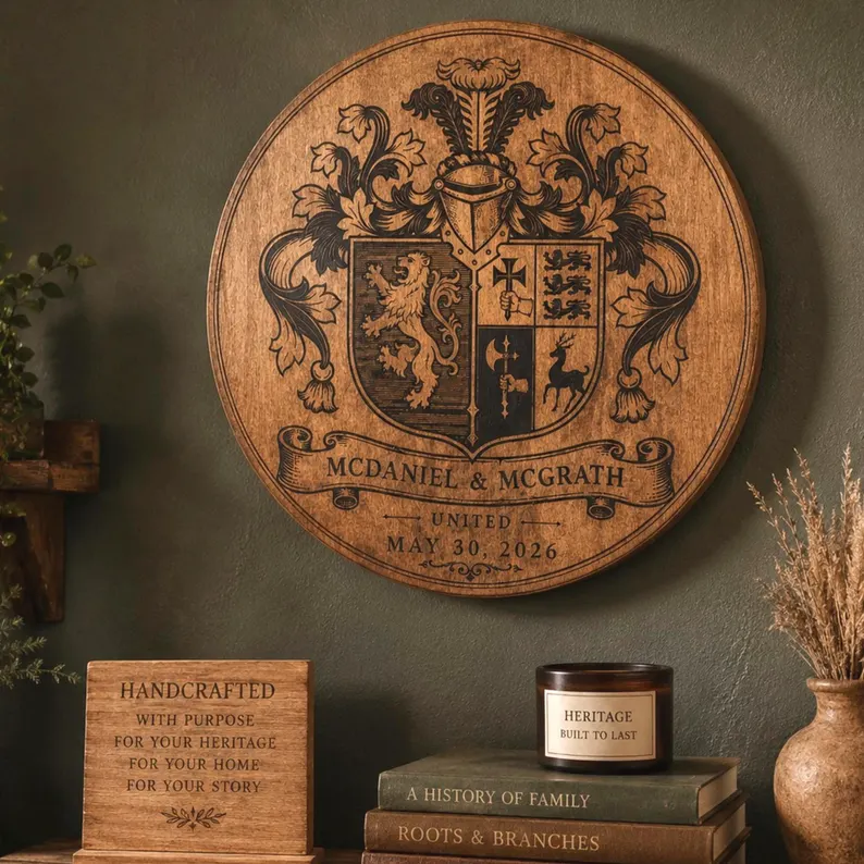 custom family crest personalized wedding gift