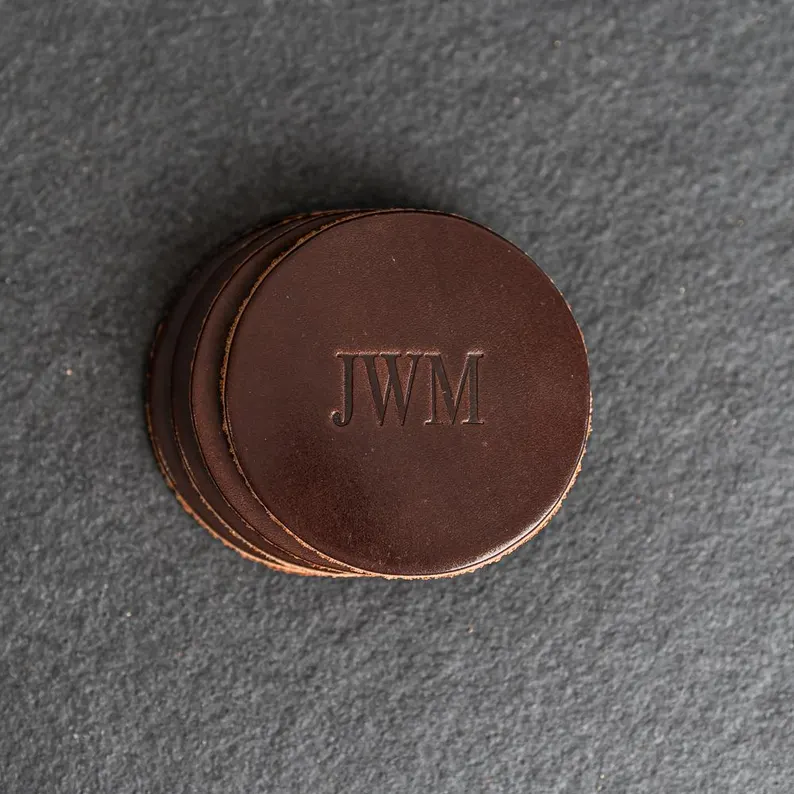 custom leather coasters wedding gift under $100