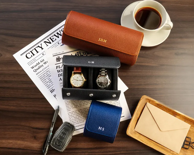 leather watch case for groomsmen gifts under $50