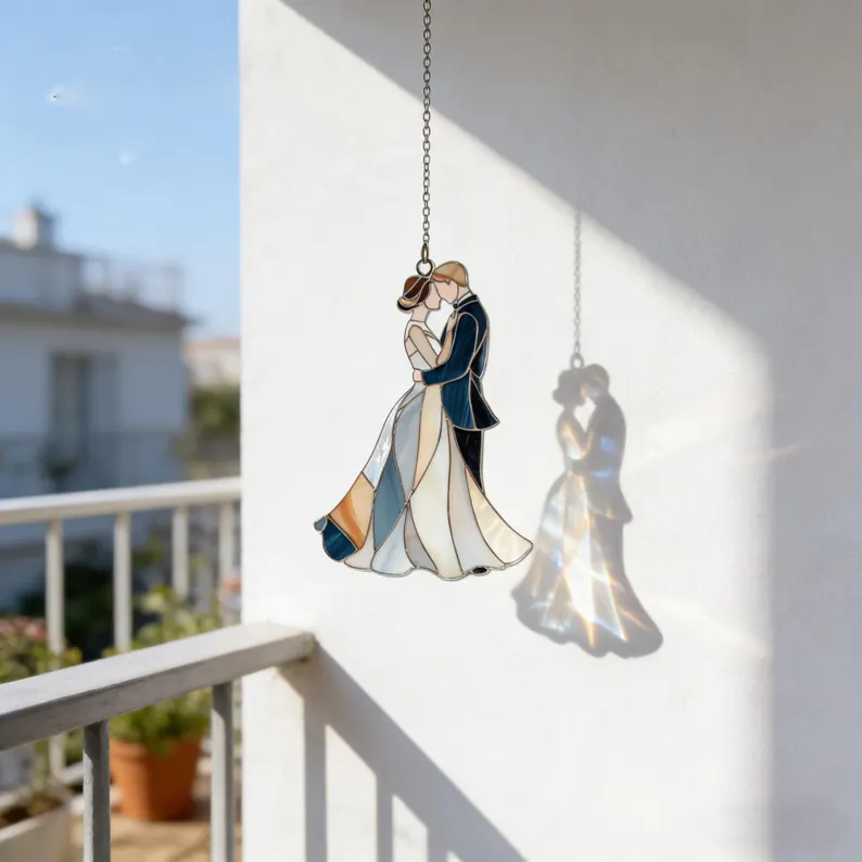 portrait suncatcher wedding gift