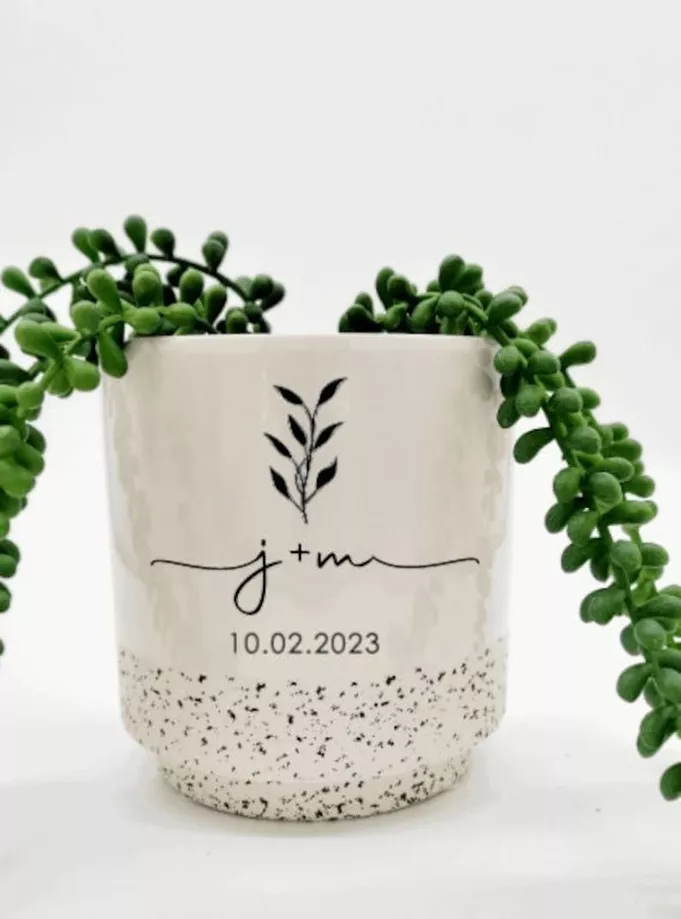 custom wedding gift planter