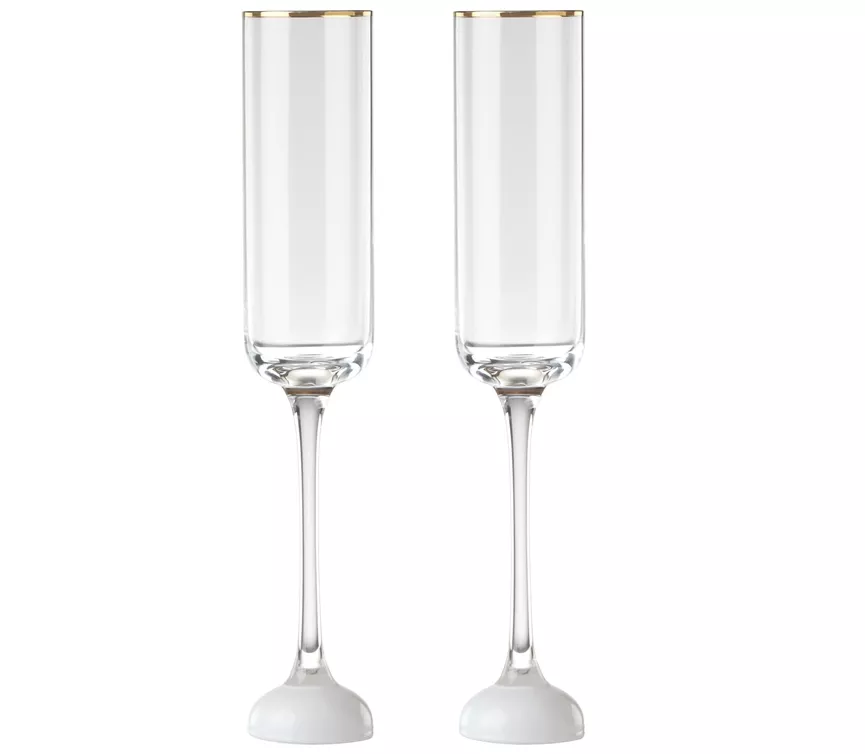 elegant toasting flutes for last-minute wedding gifts under $100