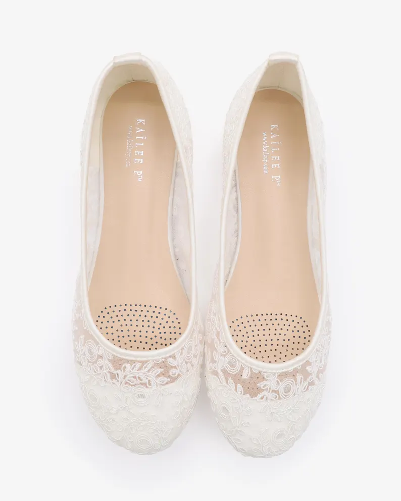 round ballet wedding flats under $100